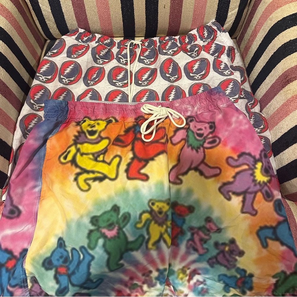 2 different one of a kind Grateful Dead bathing suits. Fits size 34-40